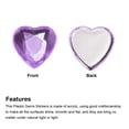 thumbnail image 4 of Unique Bargains 40 Pcs Acrylic Flat Back Rhinestones 20mm/0.8 Inch Heart Artificial Gemstone for Crafts Jewelry Making Mid Purple, 4 of 7