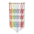 thumbnail image 3 of Luzkey Stuffed Animal Hammock Stuffed Toy Net Toy Storage Boho Macrame Three Layers Hanging Storage Net Organizer Holder for Bedroom Rainbow, 3 of 7