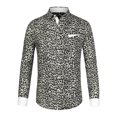 thumbnail image 2 of INSPIRE CHIC Chemise en Coton à Manches Longues Boutonnée à Imprimé Léopard Vintage pour Homme, 2 of 6