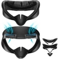 thumbnail image 1 of Facial Interface for Meta Quest 3S - Upgraded Wider PU & Ice Silk Face Cover Pads, Anti-Fog, Anti-Light Leakage VR Headset Accessories for Oculus with Lens Protector Cushion, 1 of 6