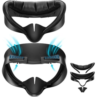 Facial Interface for Meta Quest 3S - Upgraded Wider PU & Ice Silk Face Cover Pads, Anti-Fog, Anti-Light Leakage VR Headset Accessories for Oculus with Lens Protector Cushion