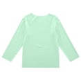 thumbnail image 1 of SHTXOZHI Girls Boys Long Sleeve Layering Shirts Kids Solid Color Crewneck Basic Fall Tops Tees 2-13 Years, 1 of 5