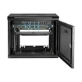 thumbnail image 3 of StarTech.com 2 Post 9U 19" Wall Mount Network Cabinet, Adjustable Depth 6-15" Locking IT Switch Depth Enclosure, Vented Computer/Electronics Equipment Data Rack w/ Shelf + Hook & Loop Tape - 19 Inch Wall Cabinet (RK9WALM) - Rack enclosure cabinet - wall mountable - black - 9U, 3 of 7