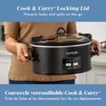 thumbnail image 2 of Mijoteuse à cuisiner et à emporter Crock-Pot, 5,68 L, commande à une touche, noir mat, 2 of 9