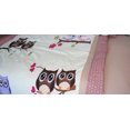 thumbnail image 4 of BabyFad Ensemble de Literie de Bassinette pour Bébé Fille 9 Pcs avec Mobile Musical – Hiboux et Oiseaux, Broderie de Qualité Supérieure, 100 % Coton, Déco de Chambre de Bébé, 4 of 6