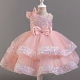 thumbnail image 2 of Ashirexll Robe Sans Manches à Paillettes pour Filles Jupe Tutu en Maille Col Rond Ligne A Robe de Soirée Formelle pour Fête Spectacle Âge 1-6 Ans Rose 5 Ans, 2 of 3