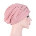 thumbnail image 1 of CEHVOM Chapeau Indien pour Femmes avec Strass Bonnet Musulman Chimio Turban, 1 of 5