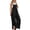 Black, variant on Women's Casual Pocket Strap Solid Playsuit Button Long Jumpsuit - Sleeveless, Loose Fit