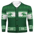 thumbnail image 1 of Men‘s Christmas Cardigans Ugly  Sweaters Reindeer Snowflake Shawl Collar Knitted Cardigan Sweater, 1 of 4