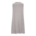 thumbnail image 4 of yoeyez Robes d'Été pour Femmes 2025 Grande Taille Décontractées à Rayures Débardeur Mini Robe d'Été Col Rond Coupe Ample Sans Manches Robe de Vacances Plage avec Poches Brun,TTG, 4 of 5