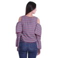 thumbnail image 4 of Moomaya Plus Size Cold Shoulder Top Printed Ladies Tops Blouses Women Party Tops, 4 of 4