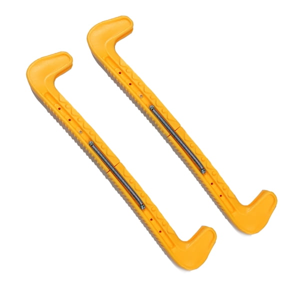 Baohd 1 Pair Adjustable Ice Hockey Figure Skate Covers Scratch Proof Waterproof Plastic Portable Skate Guard Sports Gear Yellow