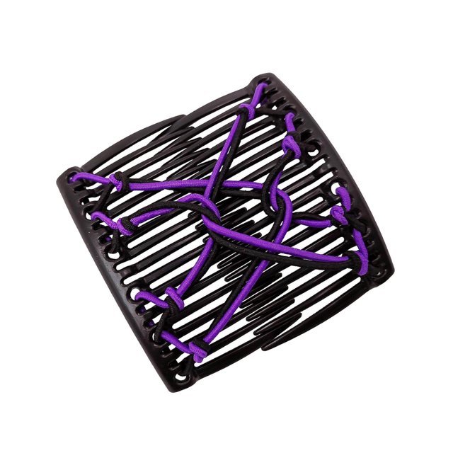 Pince à Cheveux Magique Extensible pour Femmes, Peignes Doubles pour Chignon, Outils pour Femmes, Violet