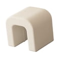 thumbnail image 4 of Elodie Vanity Stool Decorative Fleece Foot Stool for Living Room Hallway Home Decor White, 4 of 8