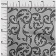 thumbnail image 2 of oneOone Cotton Poplin Light Gray Fabric Asian Baroque Craft Projects Decor Fabric Printed By The Yard 42 Inch Wide, 2 of 4