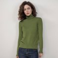 thumbnail image 2 of Women's Wool Seamless Turtleneck Knitted Pullover Sweater Long Sleeve First Line Tops, 2 of 4