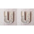 thumbnail image 1 of 5 Inch Wooden Letters for Wall Decoration – for 's Room Craft Projects Name Signs Weddings and Home ,2 Pack, 1 of 6