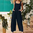 thumbnail image 4 of CNKOO Salopette Sans Manches pour Femmes Combinaison Ample Col en U Gris m, 4 of 9