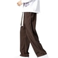 thumbnail image 1 of LOVZFMLL Men's Pants Men's Fashion Drawstring Elastic Waist Solid Color Casual Jogger Length Pants, 1 of 1