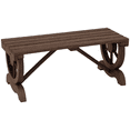 thumbnail image 1 of Outsunny Rustic Wood Wheel Outdoor Garden Bench for 2-Person with a Unique Wheel Design on the Legs & Durable Build, 1 of 10