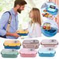 thumbnail image 4 of Renjiang Bento Box Adult Lunch Box,3 Stackable Bento Lunch Containers for Adults/Teen, Modern Minimalist Design Bento Box with Utensil Set, Leak-Proof Lunchbox Bento Box for Dining Out, Work, School, 4 of 5