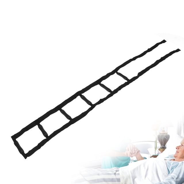 Octpeak Sitting Rope Ladder,Bed Ladder Assist With Handle Strap Senior Elderly Bedridden Patients Pull Up Rope Ladder