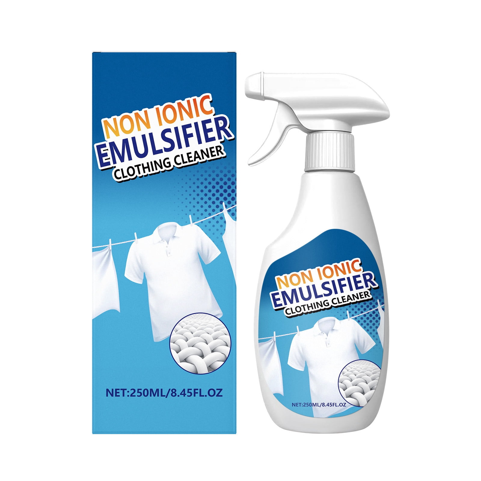 YFGEFTR Non Ionic Emulsifier Clothing Cleaner, Clothes Oil Laundry Cleaning Remover, Strong Decontamination For Grease/Oil/Food On Clothes And Shoes, Universal Household Cleaner