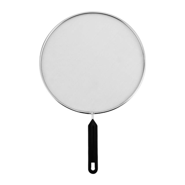 Strainers2 Frying Pan Guard Fine Mesh Cover Strainer Grease Guard With Handle Household Frying Pan
