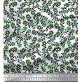 thumbnail image 1 of Soimoi Rayon Fabric Leaves & Floral Block Print Sewing Fabric Yard 42 Inch Wide, 1 of 3