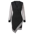 thumbnail image 4 of Fridja Women's Solid Color Sequins Long Sleeve A-Line Party Dress, 4 of 6