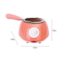 thumbnail image 3 of Chocolate Fondue Set under $5! CQCYD Mini Chocolate Fondue Set, Electric Melting Pot for Candy Cheese, Home Dessert Maker Kit with Forks for Party Snacks, 3 of 7
