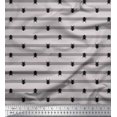 thumbnail image 1 of Soimoi Tissu en Popeline de Coton Gris Imprimé Rayures & Coléoptères Insectes 1 Yard 56 Pouces de Large, 1 of 1