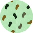 thumbnail image 1 of Ahgly Company Tapis Rond Lavable en Machine Intérieur Transitionnel Vert Menthe, 7 Pieds Rond, 1 of 7