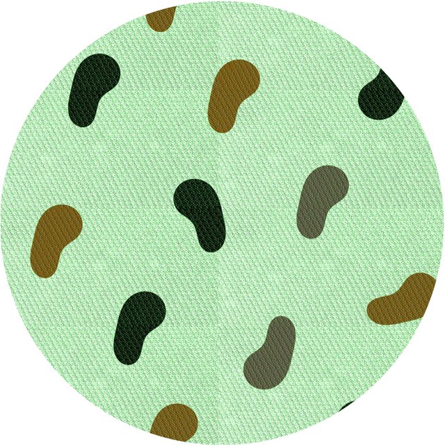 Ahgly Company Tapis Rond Lavable en Machine Intérieur Transitionnel Vert Menthe, 7 Pieds Rond