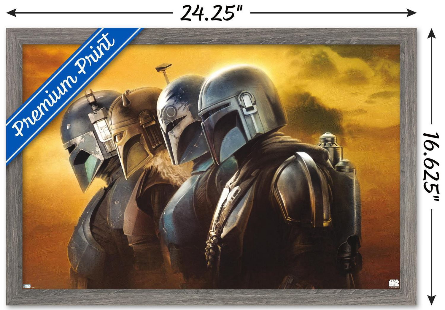Star Wars: The Mandalorian Season 3 - Helmets Wall Poster, 22.375" x 34"