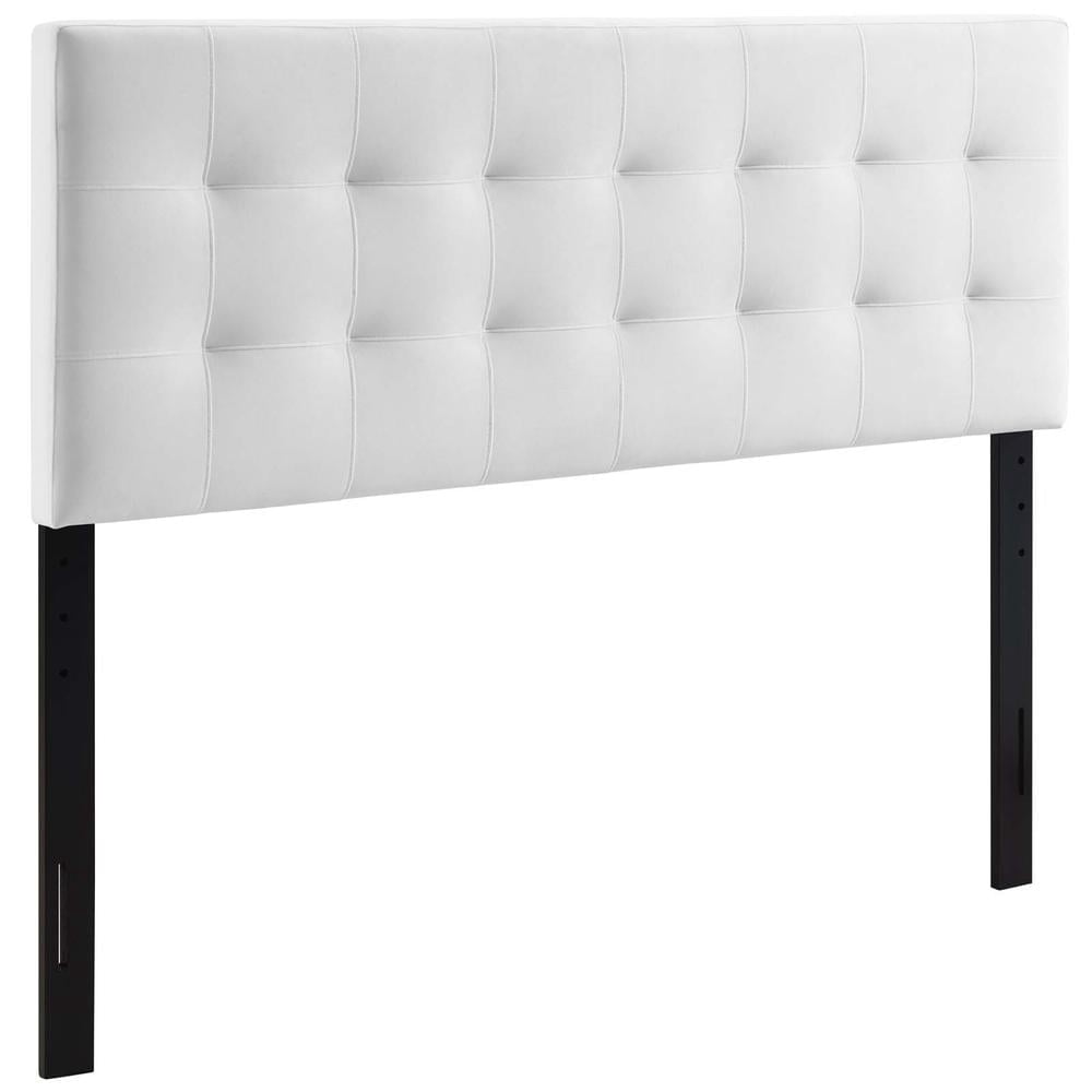 Modway Lily King Tête de Lit Capitonnée en Velours de Performance, Blanc