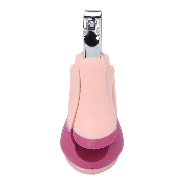 Zoom Nail Clippers, Portable Zoom Baby Nail Clippers Foldable Durable Stainless Steel With Magnifying Glass For Daily Use For Infant Pink + Rose Red