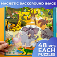 thumbnail image 4 of Quokka Magnetic Jigsaw Puzzles for Kids - 48 Pcs Travel Puzzle Game with Ocean & African Animals, 4 of 6