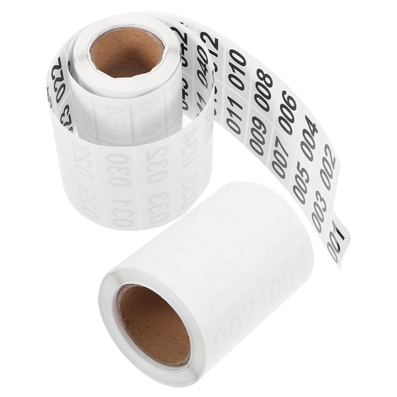 KAKOWELY small number sticker 2 Rolls Consecutively Numbered Labels Inventory Label Self-Adhesive Number Stickers Sticky Numbered Labels For Inventory And Classification