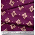 thumbnail image 3 of Soimoi Poly Georgette Fabric Floral Block Print Sewing Fabric Yard 52 Inch Wide, 3 of 5
