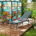 thumbnail image 2 of Outsunny Chaise Longue Extérieure Pliante avec Dossier Réglable, Gris Pâle, 2 of 10