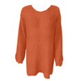 thumbnail image 1 of cfhntfmh Robes de Plage pour Femmes Été Mode Ajourée Couvre-Maillot U.S Douce à Manches Longues Col Ras du Cou Robe Mini Tricotée, 1 of 4