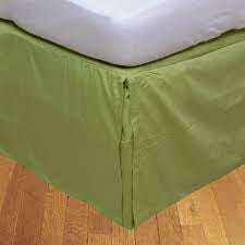 Bed Skirt Sage Solid 100 Percent Pure Cotton Split Corner Pleated 1-Piece Bed Skirt with 24" Inches Drop 450TC (King, Sage)
