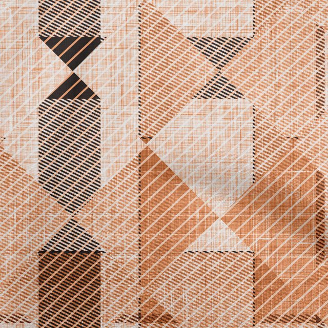 oneOone Cotton Cambric Rust Brown Fabric Check Craft Projects Decor Fabric Printed By The Yard 56 Inch Wide