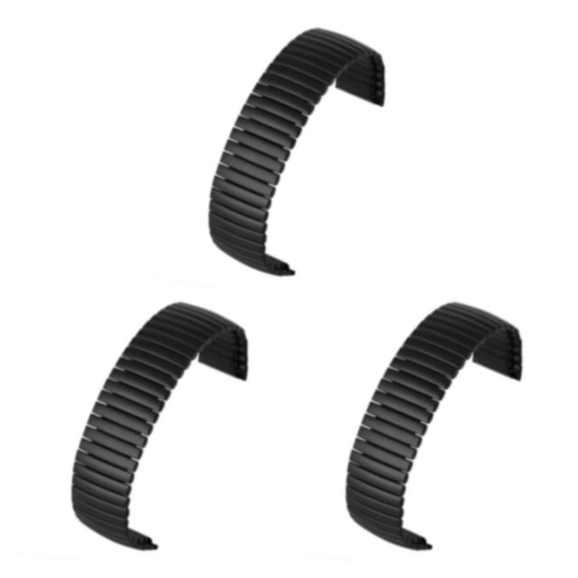 Redempat Elastic And Adjustable Fit For Any Occasion Durable And Long-lasting Stainless Steel Replacement 20MM black 3Set
