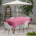 thumbnail image 2 of Vargottam Indoor/OutdoorTablecloth58" x 58" Inch Square Tablecloth with Umbrella Hole & Zipper, Waterproof Patio Table Cloths, Spring/Summer Table Covers for Backyard /BBQs -Rose Pink, 2 of 6