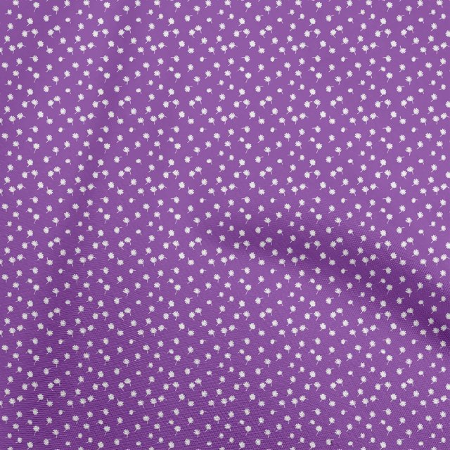 oneOone Cotton Flex Purple Fabric Floral Sewing Craft Projects Fabric Prints By Yard 40 Inch Wide