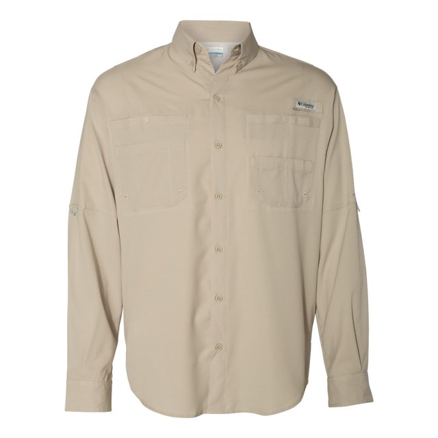 PFG Tamiami II Long Sleeve Shirt, 3X, Fossil