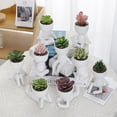 thumbnail image 4 of Cute Figure Ceramic Doll Flower Pot - Creative Planter for Home and Office Decoration, 4 of 5