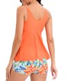 thumbnail image 5 of EGNMCR Tankinis pour Femmes Maillot de Bain une-Pièce pour Femmes à Poitrine Haute Contrastée Uni Ensemble Bikini, 5 of 5